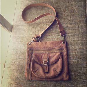 Authentic Fossil Leather Cross Bodybag